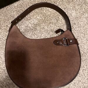 Ralph lauren large Tasha suede bag
